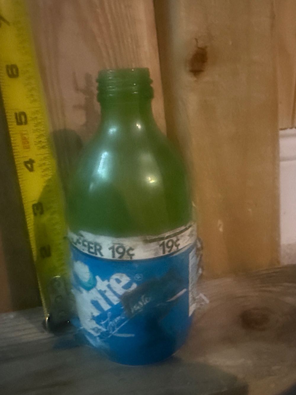 10 fl oz Sprite Glass Bottle  in Green with Blue Label